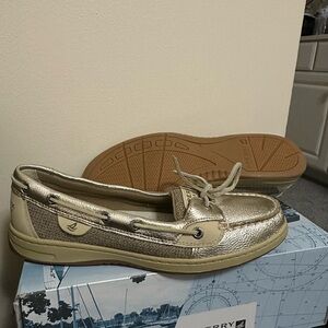 Sperry Women's Metallic Gold Loafers